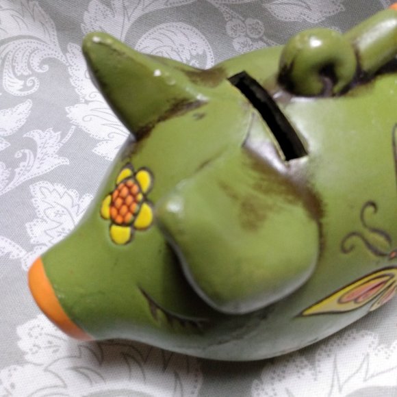 Green Piggy Bank - Picture 8 of 9